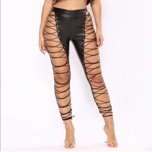 NWT Fashion Nova Lace Up Pants